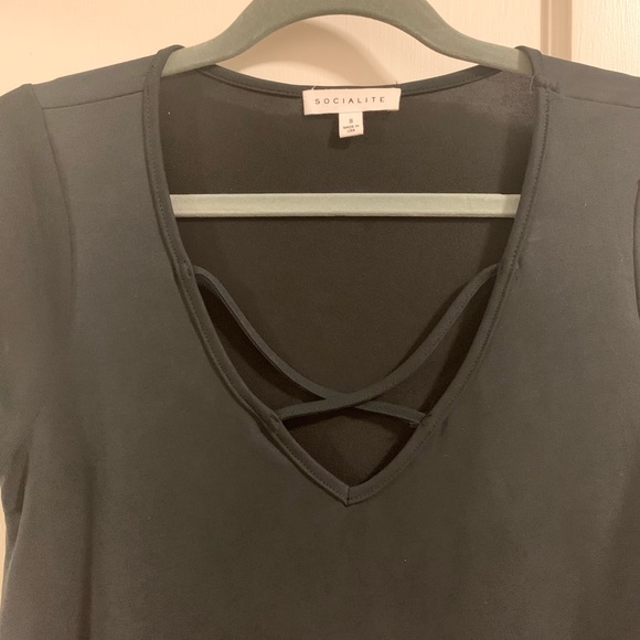 Black Socialite Shift Dress, size small - Picture 3 of 4